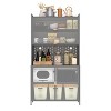 GDFStudio Gwen Modern 73'' Kitchen Pantry Cabinet with Adjustable Shelves and 4 Doors - 2 of 4