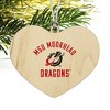 Minnesota State University Moorhead Dragons Heart Love Wood Christmas Tree Holiday Ornament - 2 of 3