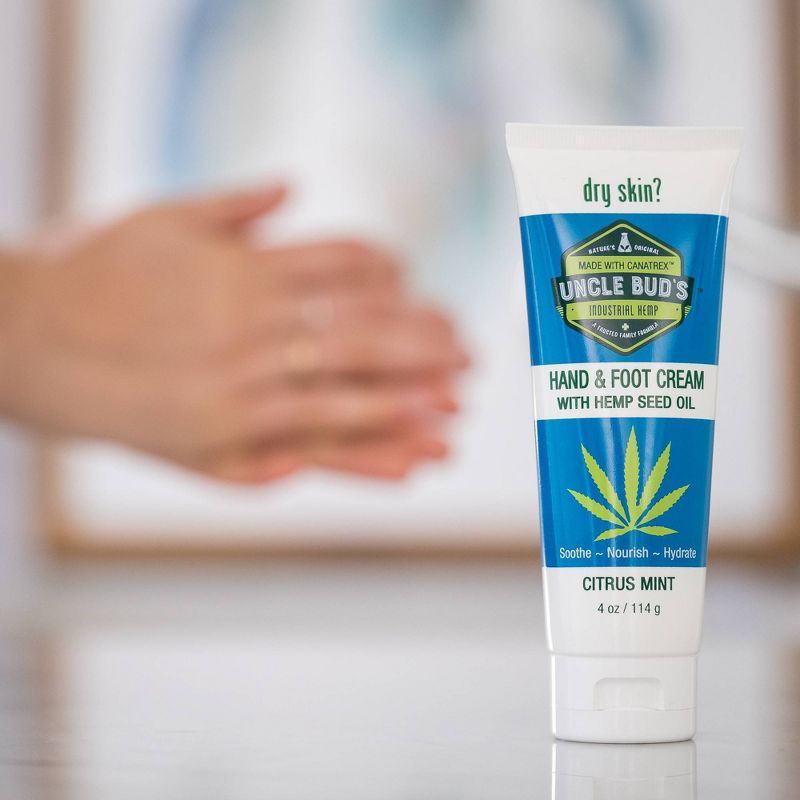 Uncle Bud&#39;s Hemp Hand and Foot Cream Citrus &#38; Mint - 4oz, 4 of 6