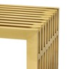 Modway Gridiron Medium Stainless Steel Bench Gold - 4 of 4