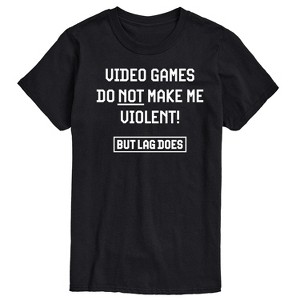 Men's - Instant Message - Video Games Not Violent Short Sleeve Graphic T-Shirt - 1 of 4