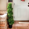 Boxwood Spiral Topiary with Planter - Nearly Natural - image 2 of 3