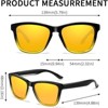 Attop Classic retro square night vision glasses for men and women, suitable for fishing, driving and hiking, with UV protection, gradient black/yellow - 3 of 4