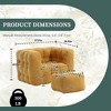 MOONMISS Square bean bag chairs with a footstool and high-density sponge-filled chair for the living room, bedroom and reception room - 2 of 4