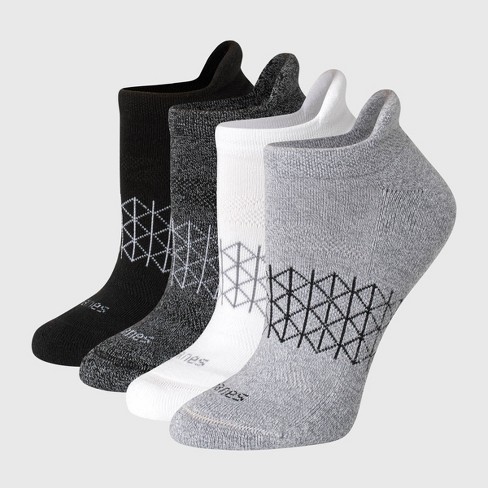 Hanes Premium Performance Women's Bounce Cushioned Marled 6+2 Bonus Pack No  Show Tab Athletic Socks - Black/white 5-9 : Target