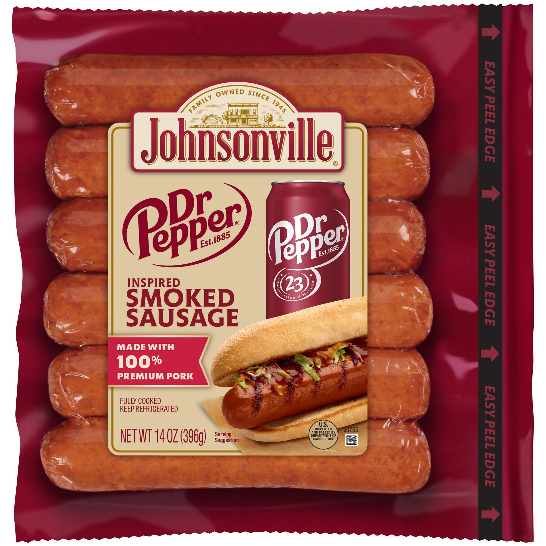 Johnsonville Dr. Pepper Smoked Sausage Links - 6ct/14.5oz