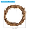 Unique Bargains Metal Door Window Decorations Hoop Round Rattan Wreaths 4 Pcs - 2 of 4