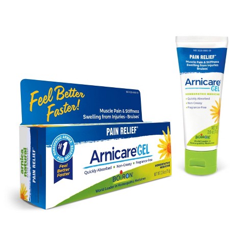 Boiron Arnicare Gel for Relief of Joint Pain, Muscle Pain, Muscle Soreness,  and Swelling from Bruises or Injury - Non-greasy and Fragrance-Free - 2.6