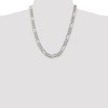 Black Bow Jewelry Men's 9mm, Sterling Silver, Solid Figaro Chain Necklace - 2 of 4