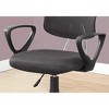 Monarch Specialties Office Chair Adjustable Height Swivel Ergonomic Armrests Computer Desk Work Juvenile Metal Mesh Black Contemporary Modern - 3 of 4