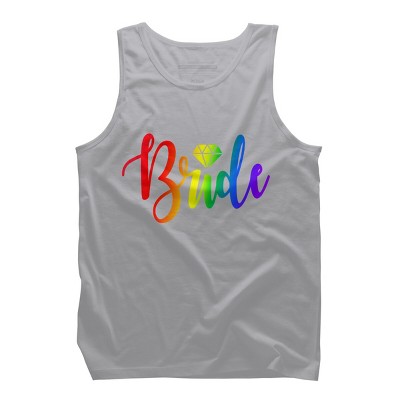 Adult Design By Humans Bride Pride Rainbow Wedding By Anhanva Tank Top