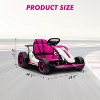 Go Kart, Electric Drift Kart Car with Adjustable Seat, 24V 7Ah Outdoor Ride On Toy, 8.1 MPH, LED Lights, Toy Race Car for Kids 6-12 Years Old - 4 of 4