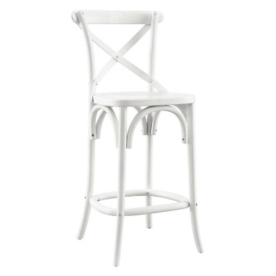 Modway Gear Counter Stool White