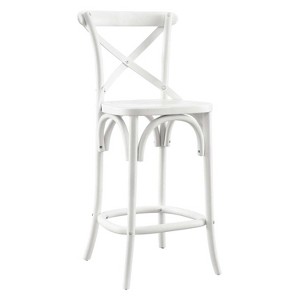Modway Gear Counter Stool White - 1 of 4