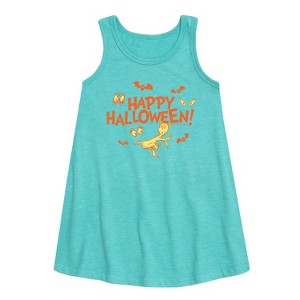 - Dr. Seuss - Happy Halloween Eyes Graphic Sleeveless Aline Dress - 1 of 3