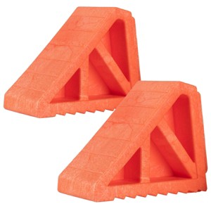 Stalwart Wheel Chock 2-PK - 3 Ton Capacity, Orange - 1 of 4