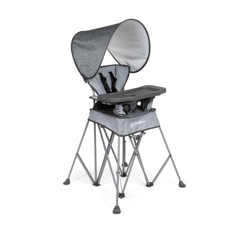 Baby Delight Go With Me Uplift Portable High Chair with Canopy Elephant Gray