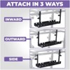 Liquid Stands Extendable Under Desk Cable Management Tray - 22.5' Metal Cable Management Under Desk with Clamp Cable Tray Cord Holder for Piano Stand - 3 of 4