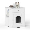LunaLulinlk L-White Indoor cat house with lid, hidden litter box fence, cat furniture cabinet with lid - 4 of 4