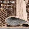 Washable Vintage Geometric Rug, Non-Slip Non-Shedding Carpet, Foldable Soft Floor Cover for Living Room Bedroom Dining Room Playroom, Brown 10*13ft - 2 of 4