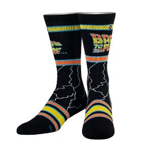 Odd Sox, Back To The Future Lightning, Funny Novelty Socks, Large - 1 of 3
