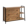 SKRAN 3 Drawer Dresser Wood Dressers & Chests Of Drawers With Two open shelves Black Metal Frame Room Essentials For Living Room & Hallway - 2 of 4