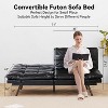 Dyonery 71 in Convertible Faux Leather Sofa Couch,Memory Foam Futon Couch Bed,Small Splitback Modern Loveseat Sleeper Sofa Bed for Living Room - 3 of 4