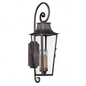 Troy Lighting Parisian Square 4 - Light Wall Light in  Aged Pewter Clear Shade - 1 of 1