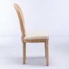 GDFStudio Hulda Linen Upholstered Dining Chair with King Louis Rattan Back(Set of 2) - 4 of 4