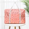 Hachikiko 25L Waterproof Luggage Duffel, Gym Weekender Overnight Bag with Luggage Handle Sleeve(Pink Cherry) - 4 of 4