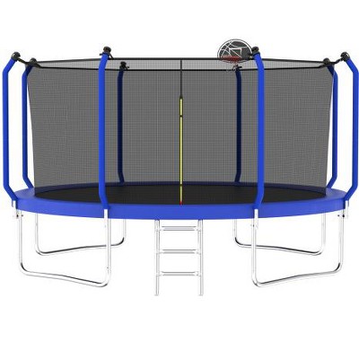 BestParts 14FT Outdoor Trampoline with Basketball Hoop & Safety Net – Heavy-Duty Frame & ASTM Certified