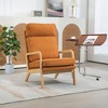 25.2"W Modern Rocking Chair Accent Lounge Armchair Comfy Boucle Upholstered,Green - 2 of 4
