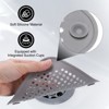 Unique Bargains Shower Drain Hair Catcher Square Drain Cover Silicone Strainer Hair Stopper for Shower Sink Bathroom Tub Accessories - 3 of 4