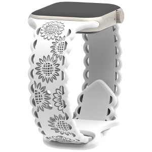 HTUTWOO Apple Watch Band Sunflower Engraved Band 38mm 40mm 41mm,Lace Hollow-out Strap for iWatch Series 9 8 6 5 4 3 2 1 Ultra - 1 of 4