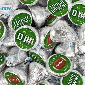 Football Party Candy Party Favors Chocolate Hershey's Kisses BulkTouchdown - 1 of 2