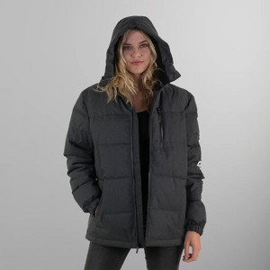 Members Only Women's Twill Block Puffer Oversized Jacket - 1 of 3