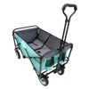 FURNIinspire Outdoor Serving Carts 360lbs Collapsible Foldable Wagon Cart with strapping system for Camping Shopping, Blue, 35.04"*21.65"*38.98" - 2 of 4