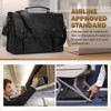 Mens Messenger Bag 17 Inch Waterproof Vintage Leather Laptop Briefcase Large Laptop Bag - 3 of 4