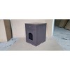 Munora - 18.9" Wooden Cat Litter Box Enclosure with Drawer - Brown Nightstand - 3 of 4