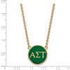 Black Bow Jewelry 14k Yellow Gold Plated Sterling Silver Alpha Sigma Tau Greek Life Necklace 18 Inch - 3 of 4