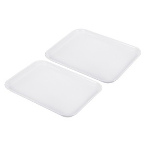 Unique Bargains Plastic Rectangle Reusable Fast Food Dining Areas Serving Trays - 1 of 4