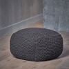 GDFStudio Joyce Modern Cotton Knit Square Indoor Pouf - 3 of 4