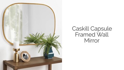 Gold Rectangular Wood Full Length Wall Mirror
