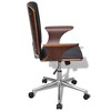vidaXL Swivel Office Chair Bentwood with Artificial Leather Upholstery - 3 of 4