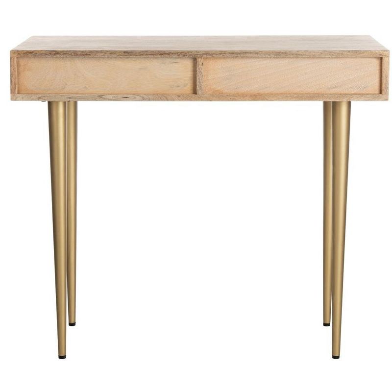 Leni Desk - Natural/Grey Concrete/Brass Legs - Safavieh, 5 of 10