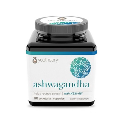 Youtheory Ashwagandha Capsules - 60ct
