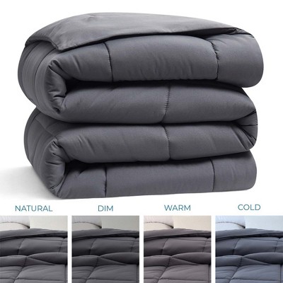 Gray Twin Microfiber All-Season Duvet for Adults