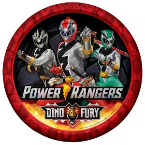 Treasures Gifted Power Rangers Plates 9in - Power Rangers Party Supplies - 8 Pack - 1 of 1