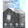 10x10FT Carport with 2 Roll-Up Doors & Vents, 240G Heavy-Duty Waterproof PE Tarp, UV-Resistant Storage Sheds for Motorcycle, Firewood & Tools - 4 of 4