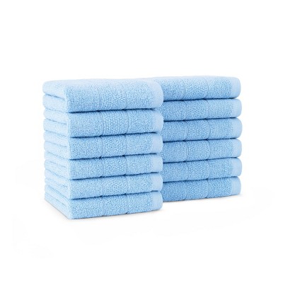 Arkwright Family Essentials Washcloths (Pack of 12), Soft Ring Spun Cotton, 12x12, Solid Color Options
